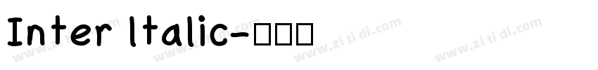 Inter ltalic字体转换